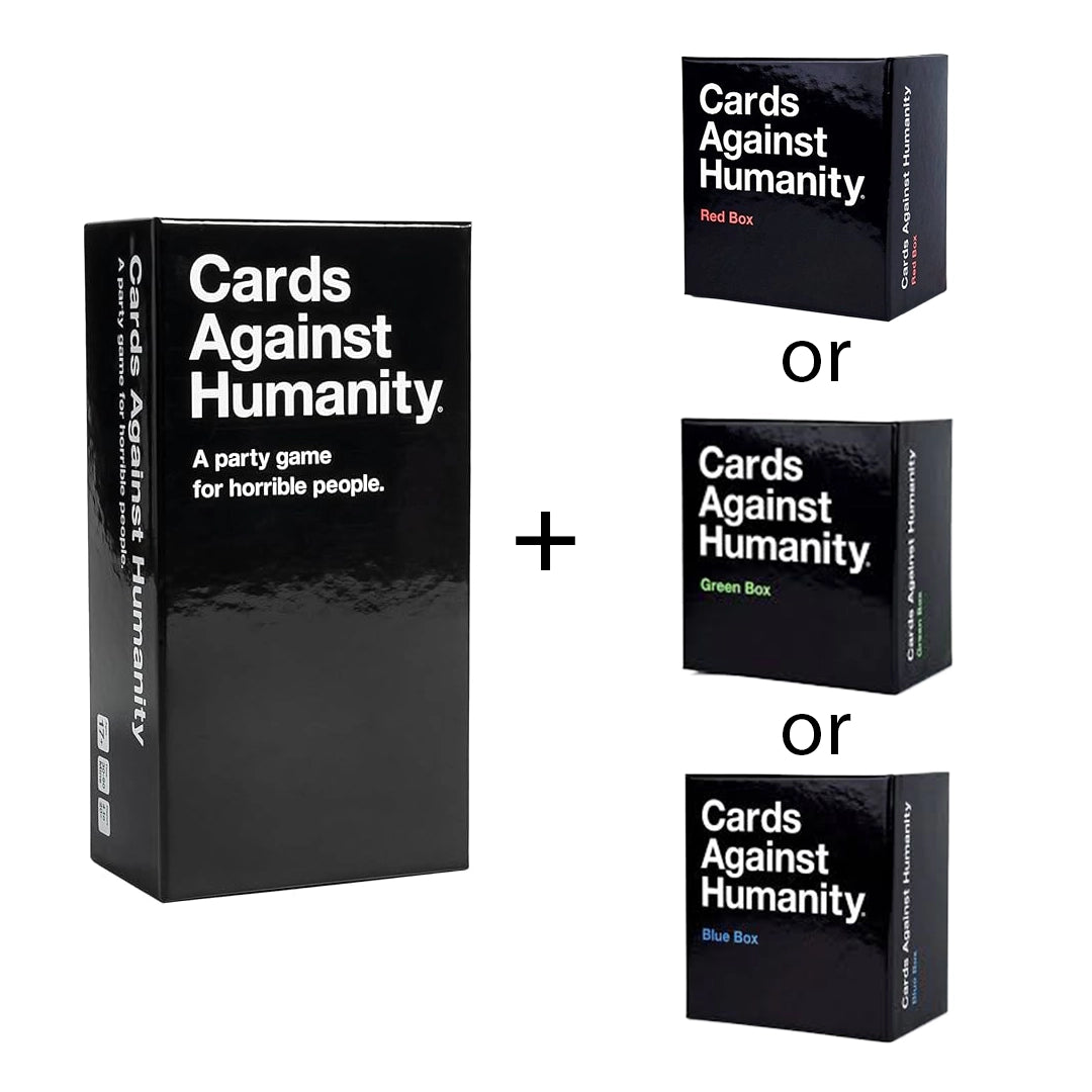 Cards against humanity + Cards against humanity red green OR blue