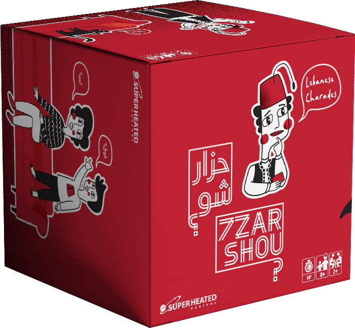7zar Shou Season 1 Lebanese charades party game available at MJ Board Games Lebanon