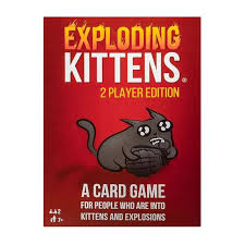 Exploding Kittens 2 players edition, MJ Board Games LEBANON, Board Games, Card Games, Jeux de Societe, tabletop games