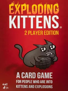 Exploding Kittens 2 player edition party and strategy card game available at MJ Board Games Lebanon