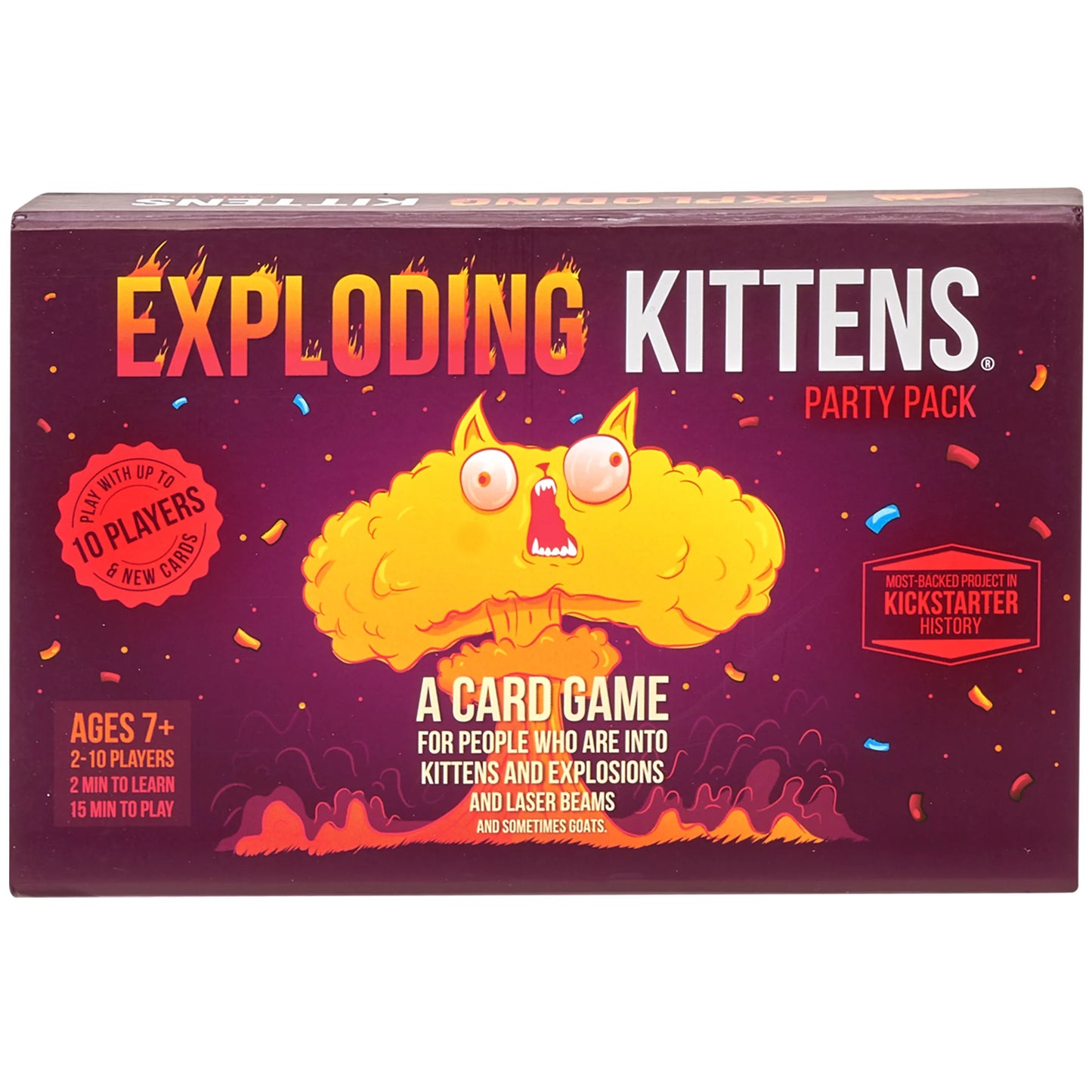 Exploding Kittens Party Pack card game for large groups available at MJ Board Games Lebanon