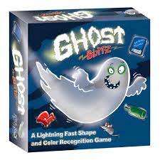 Ghost Blitz game with colorful objects and cards, fast-paced observation and reflex gameplay for families and friends, available at MJ BoardGames Lebanon.