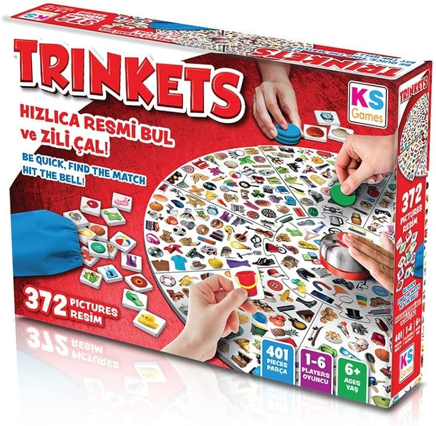 KS Games Trinkets fast-paced family matching card game available at MJ Board Games Lebanon
