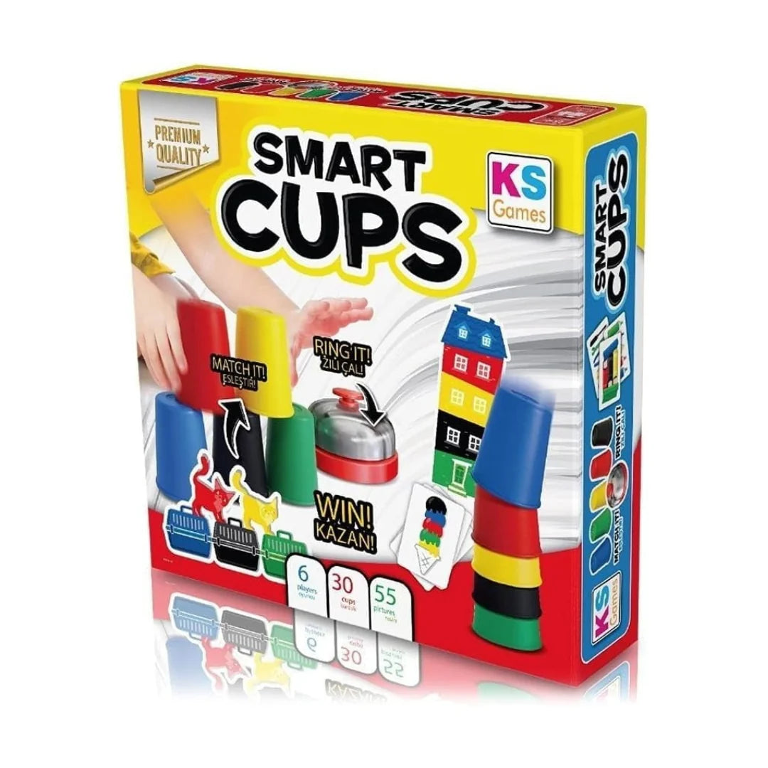 Smart Cups board game by KS Games with colorful cups and cards