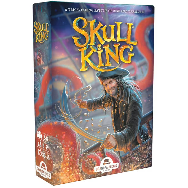 Skull King trick-taking card game with pirate theme available at MJ Board Games Lebanon