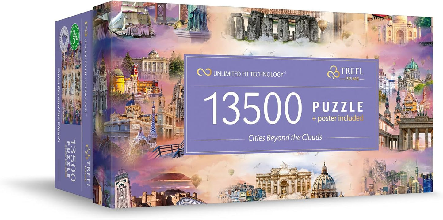 Trefl Cities Beyond the Clouds 13,500-piece jigsaw puzzle available at MJ BoardGames Lebanon