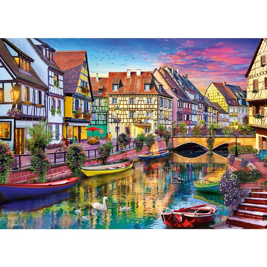 Trefl Red 2000 piece Colmar France scenic puzzle available at MJ BoardGames Lebanon