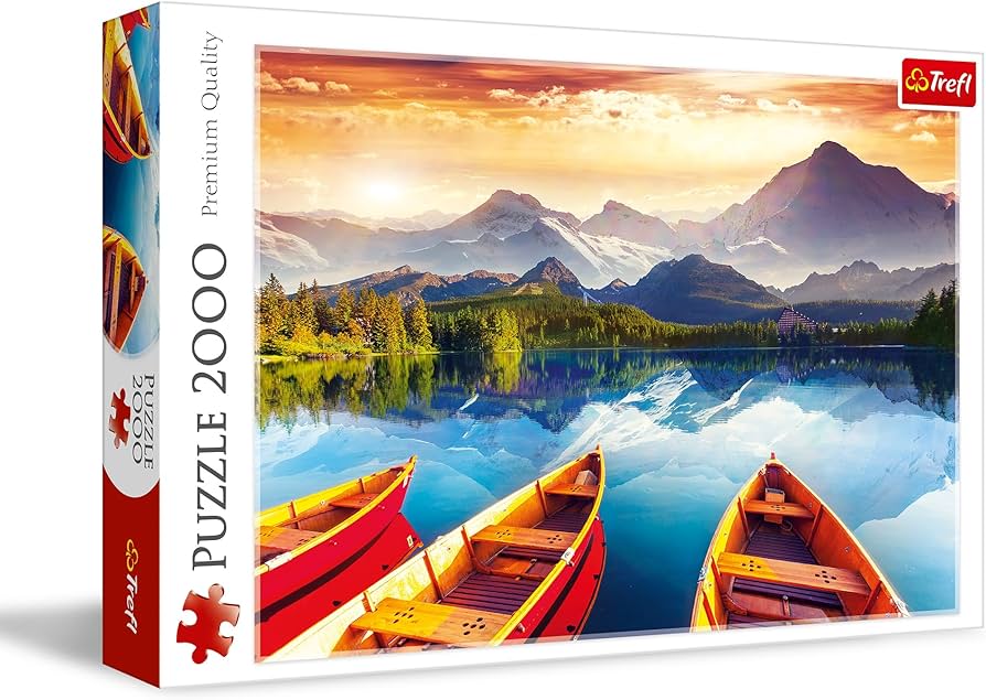 Trefl Red 2000 piece Crystal Lake scenic puzzle available at MJ BoardGames Lebanon