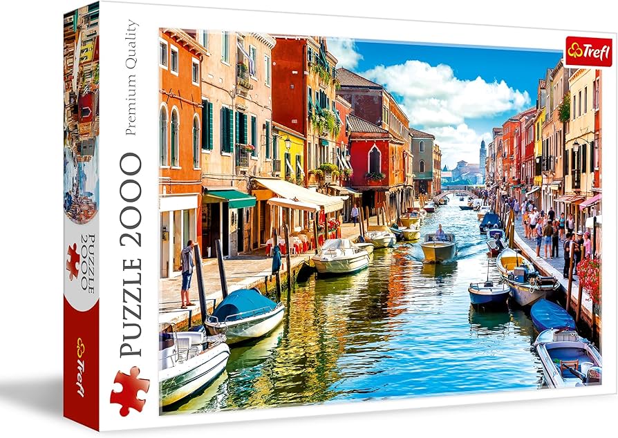 Trefl Red 2000 piece Murano Island Venice puzzle available at MJ BoardGames Lebanon