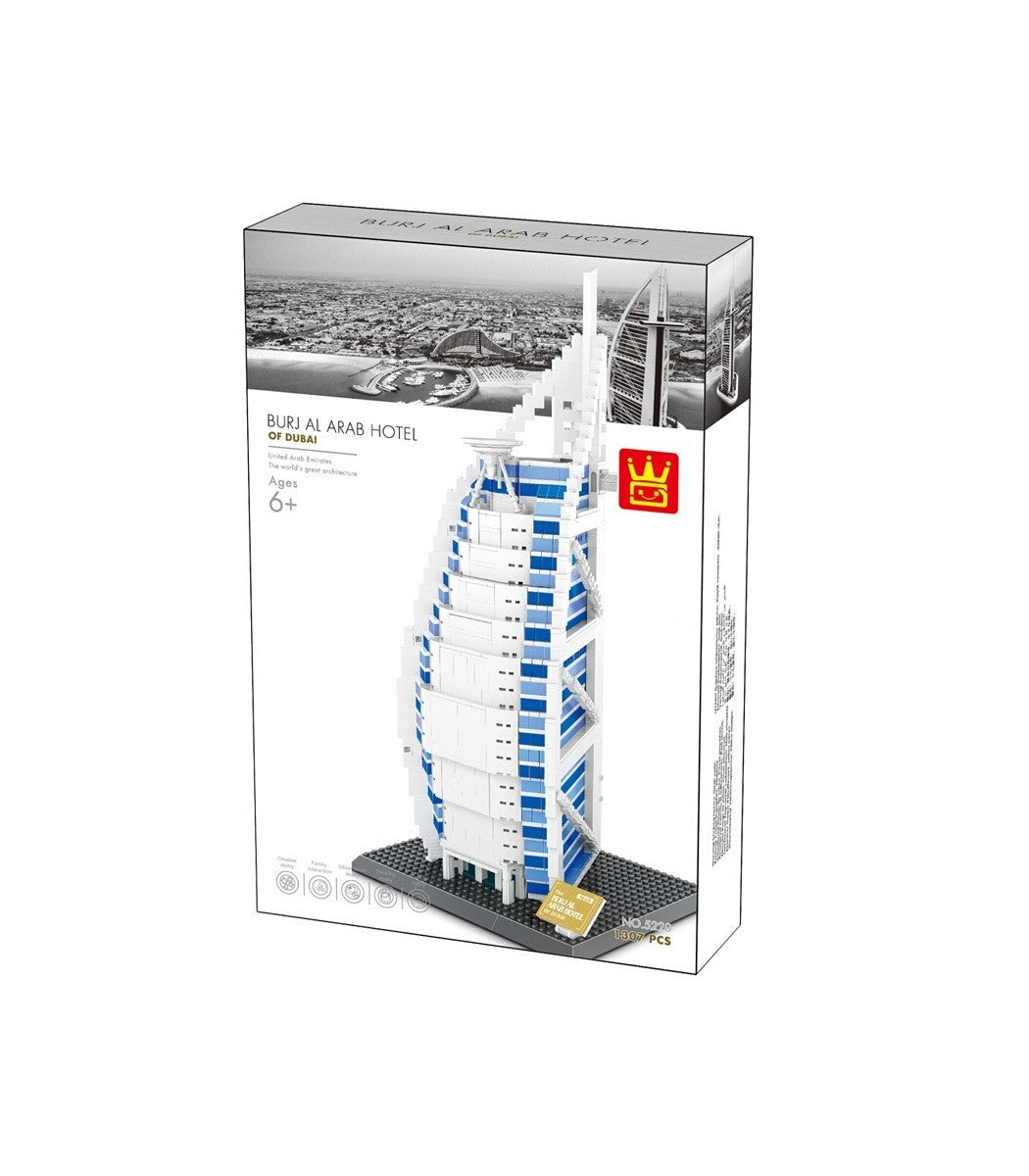 Wange Burj Al Arab Hotel Dubai UAE 1306 piece building blocks set available at MJ BoardGames Lebanon