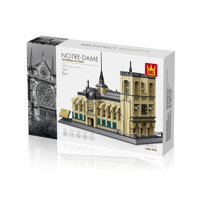 Wange Notre-Dame de Paris Cathedral 1382 piece building blocks set 37x26x17.5 cm available at MJ BoardGames Lebanon