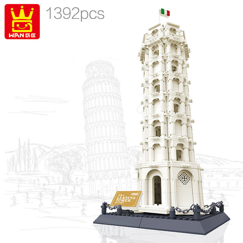 Wange Leaning Tower of Pisa Tuscany Italy 1392 piece building blocks set available at MJ BoardGames Lebanon