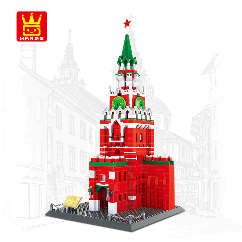 Wange Spasskaya Tower Moscow Russia 1108 piece building blocks set available at MJ BoardGames Lebanon