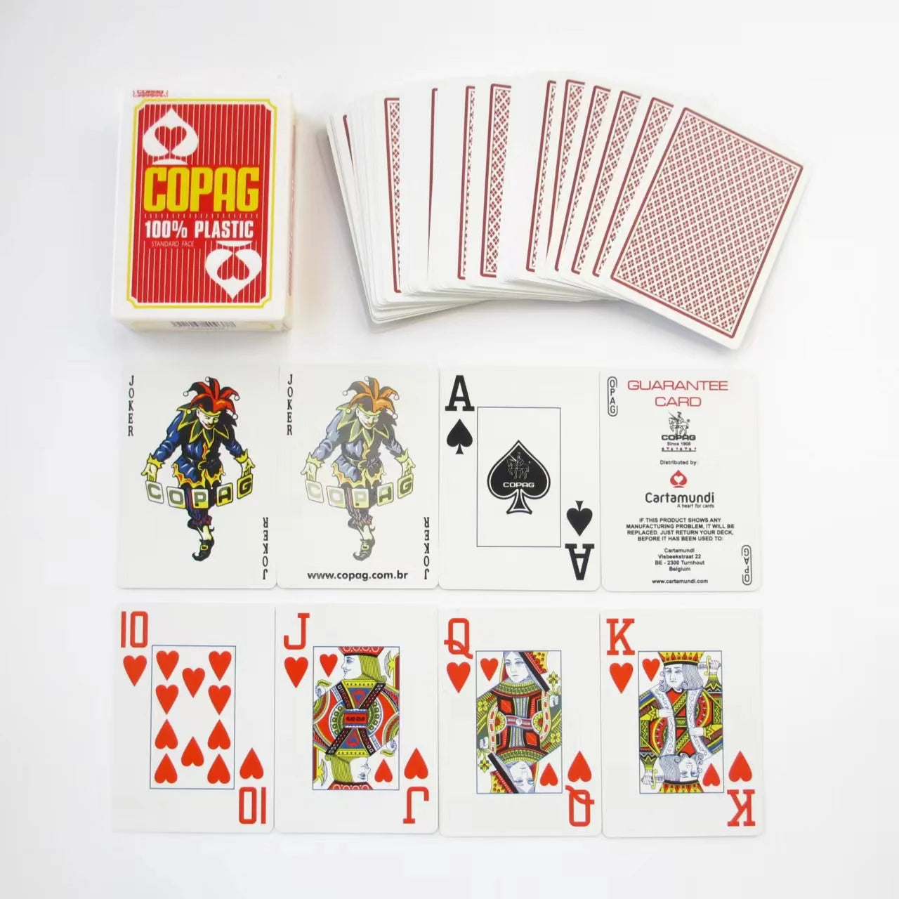 Copag poker playing cards jumbo index 100 percent plastic made in Belgium available at MJ Board Games Lebanon