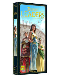 7 Wonders: Leaders expansion showing leader cards and age markers used to enhance strategy and gameplay in 7 Wonders.