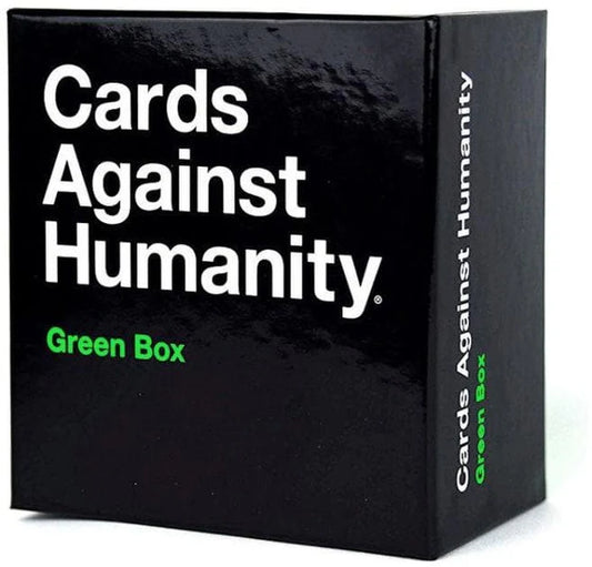 Cards Against Humanity Green Box Expansion with 300 new cards, hilarious adult party game add-on, available at MJ BoardGames Lebanon.
