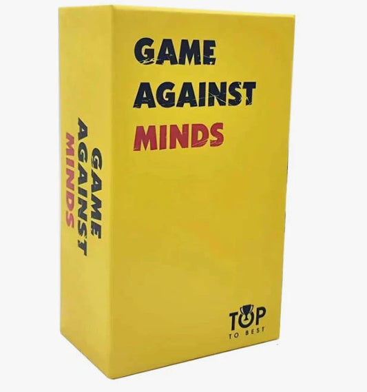 Cards Against Minds adult party card game with funny and outrageous questions and answers, perfect for game nights, available at MJ BoardGames Lebanon.