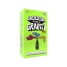 Cards vs Gravity party game – fun group challenge with wacky cards and balancing action – available at MJ Board Games Lebanon