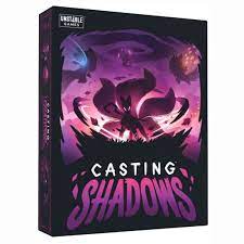 Casting Shadows board game box with magical creatures and fantasy artwork – strategy and spellcasting game for 2 to 4 players.