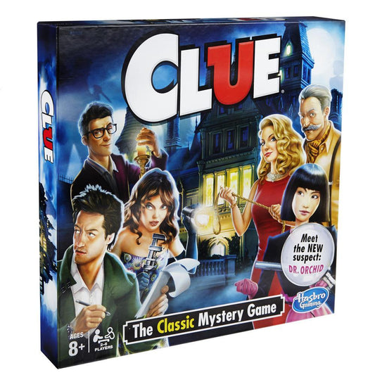 Clue classic mystery board game with detective tokens and cards available at MJ Board Games Lebanon