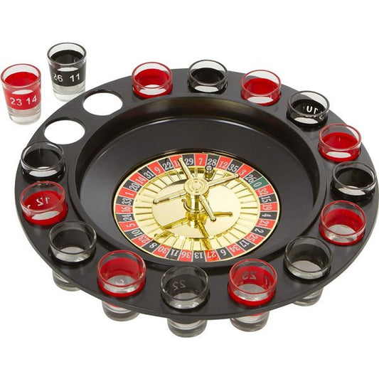 Drinking roulette adult party game with spinning wheel available at MJ Board Games Lebanon