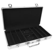 Empty aluminum poker case 300 chip capacity available at MJ BoardGames Lebanon