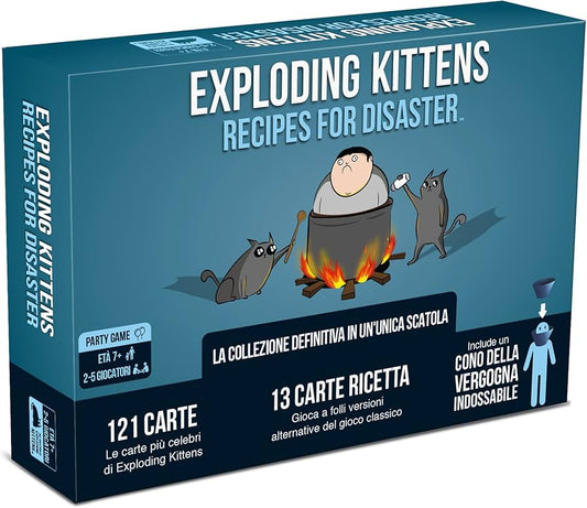 Exploding Kittens Recipes For Disaster card game expansion available at MJ Board Games Lebanon
