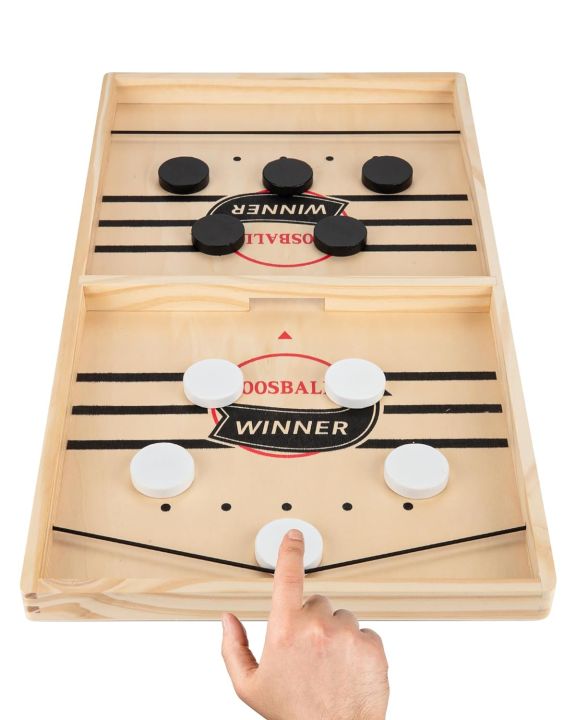 Foosball Pucket dexterity and family board game with wooden board available at MJ Board Games Lebanon