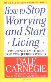 Book cover of 'How to Stop Worrying and Start Living' by Dale Carnegie with a white background. available at MJ BoardGames Lebanon