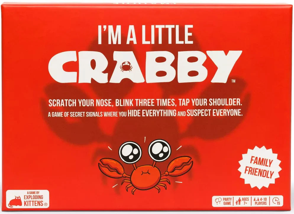 I Am a Little Craby board game with crab figures, dice, and obstacle board — fun and fast-paced family game, available at MJ BoardGames Lebanon.