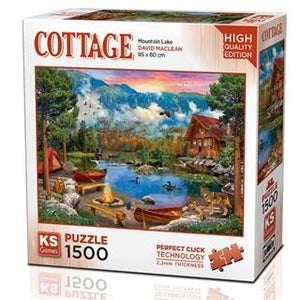 KS Puzzle 1500 pcs  – Mountain Lake Cottage – MJ BoardGames Lebanon
