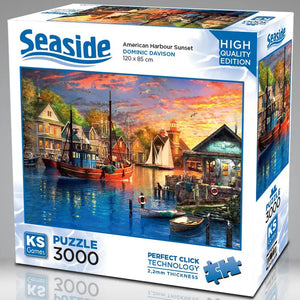 KS Puzzle 3000 pcs – American Harbour Sunset – MJ BoardGames Lebanon