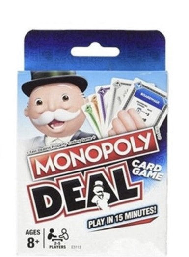 Monopoly Deal card game fast-paced property trading game available at MJ Board Games Lebanon
