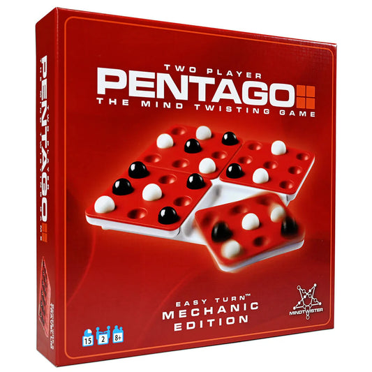 Pentago strategy and family board game with marbles available at MJ Board Games Lebanon