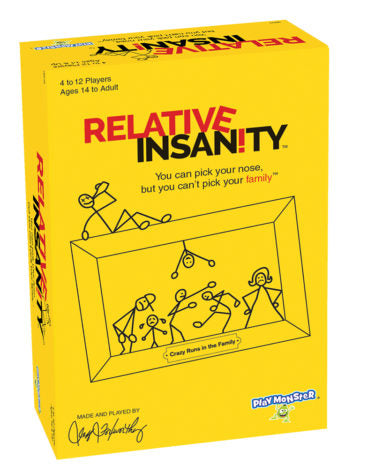 Relative Insanity family party card game for groups available at MJ Board Games Lebanon