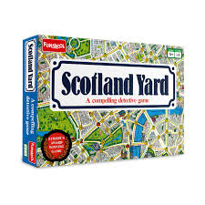 Scotland Yard board game featuring London chase map, detectives vs. Mr. X deduction gameplay, available at MJ BoardGames Lebanon.