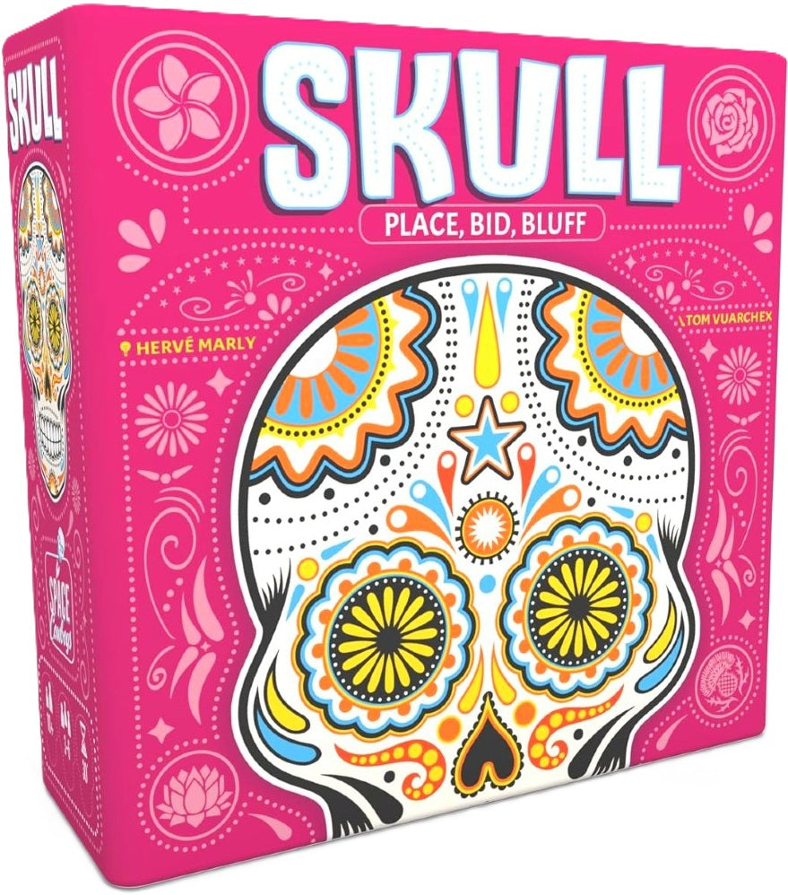 Skull bluffing party card game available at MJ Board Games Lebanon