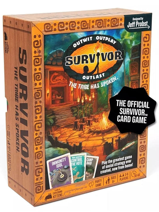 Survive The Tribe Has Spoken board game social strategy survival game available at MJ Board Games Lebanon