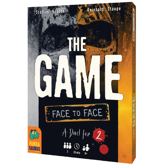 The Game Face to Face two-player strategic card game by Pandasaurus Games featuring tactical head-to-head gameplay for ages 8 and up.