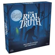 The Real Truth board game by MJ BoardGames Lebanon – a strategy and party game of cryptids, conspiracies, and secret missions inspired by The Last Podcast on the Left.
