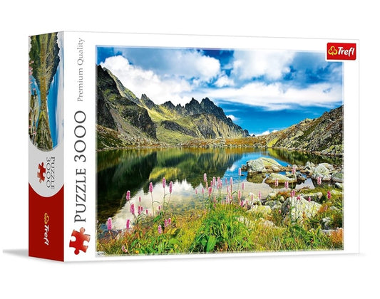 Trefl Red 3000 piece Staroleniaski Pond Tatras Slovakia puzzle by Wodarczyk available at MJ BoardGames Lebanon