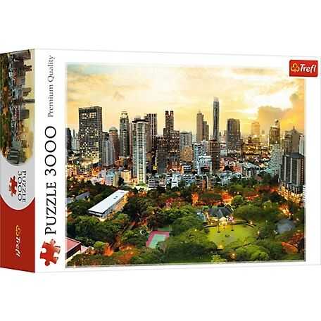 Trefl Red 3000 piece Sunset in Bangkok cityscape puzzle available at MJ BoardGames Lebanon