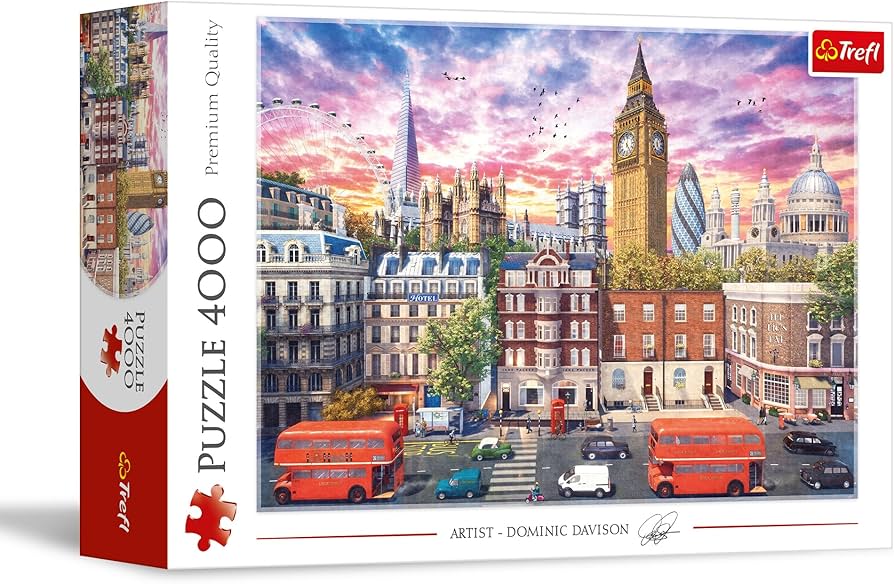 Trefl Red 4000 piece Walking Around London city puzzle available at MJ BoardGames Lebanon