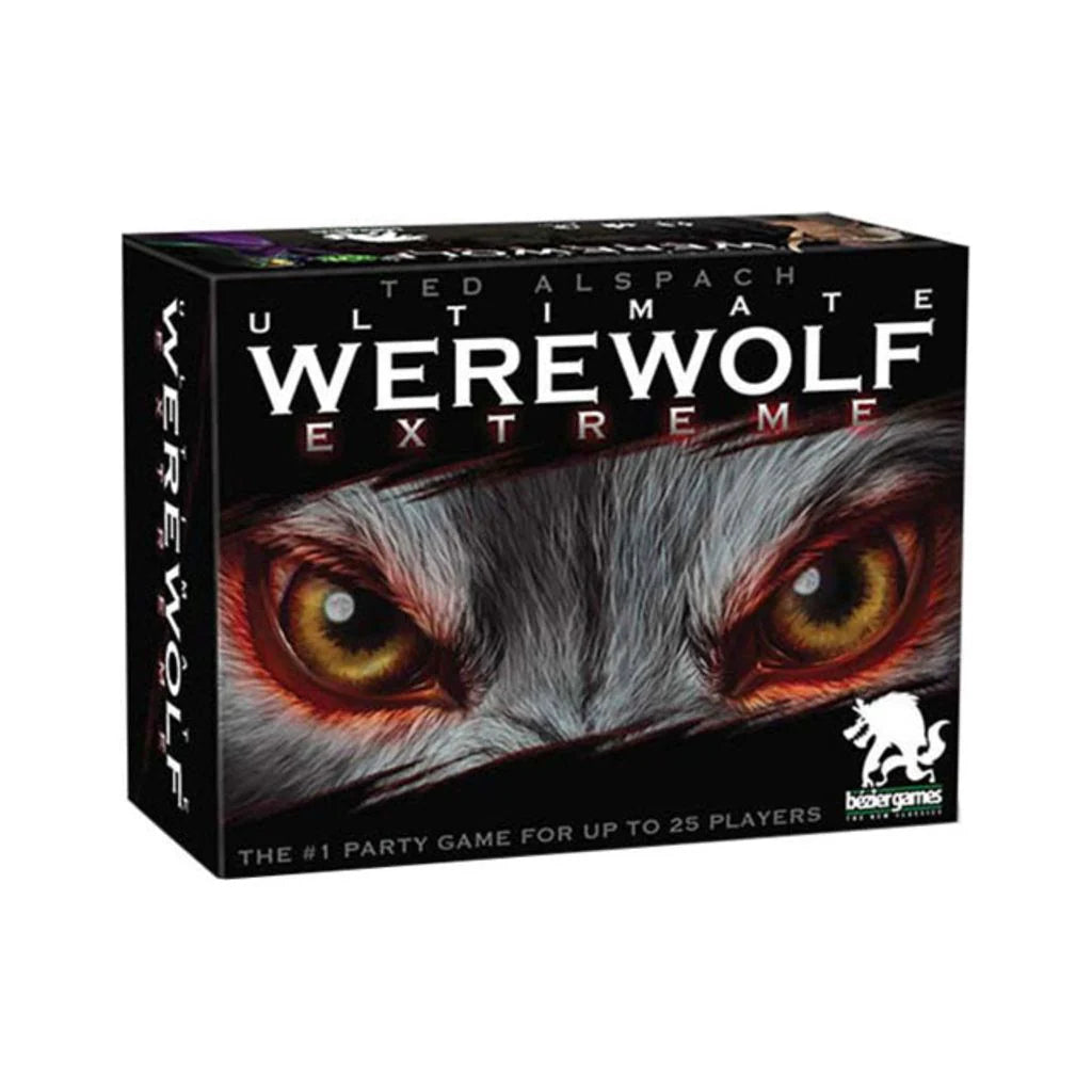 Ultimate Werewolf Extreme social deduction card game with hidden roles, bluffing, and large-group party gameplay.