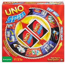 Uno Spin card game with spin wheel available at MJ Board Games Lebanon