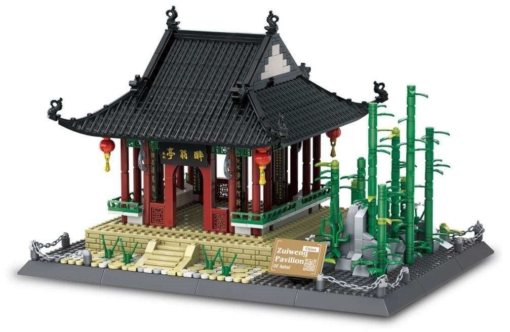 Wange Zuiweng Pavilion Anhui China 917 piece building blocks set available at MJ BoardGames Lebanon