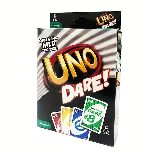 Uno Dare card game with dares and classic Uno cards available at MJ Board Games Lebanon